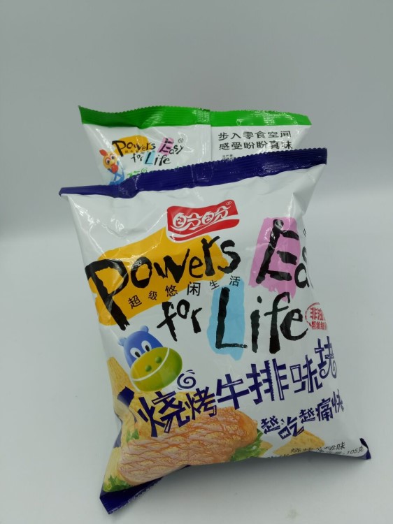 盼盼105g墨西哥/香辣/烧烤牛排/番茄味葱香鸡味块膨化食品 批发