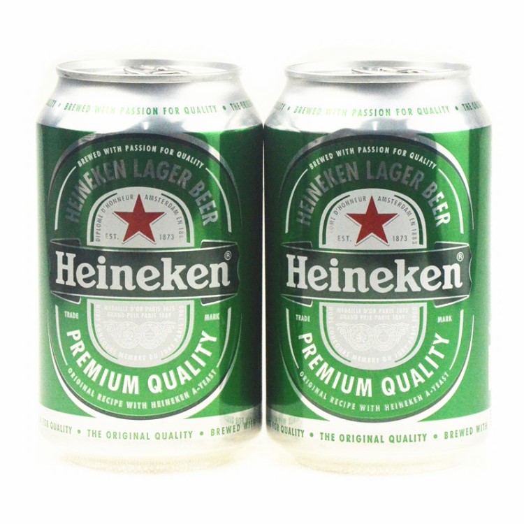 荷兰Heineken/喜力啤酒小麦麦芽精酿罐装啤酒330ml*24罐/箱