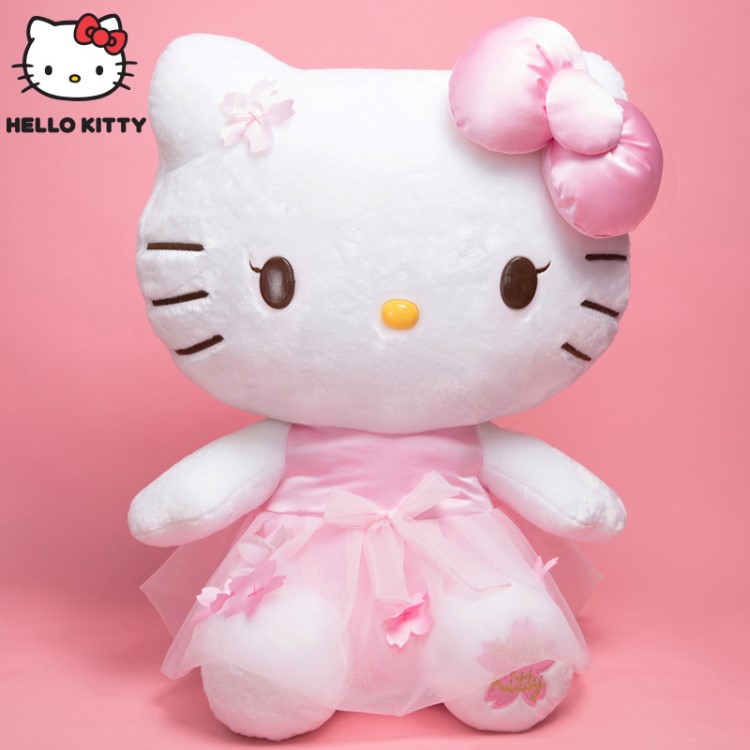 新品玫瑰Hello Kitty毛绒玩具特大号凯蒂猫正版授权送朋友礼物