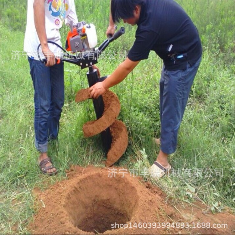 7.5马力汽油电线杆子埋桩机 济南山地丘陵种植大直径打洞机