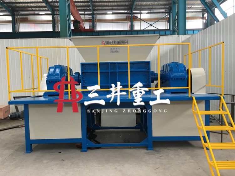 厂家批发北京省大型破袋机 广东大件生活垃圾麻袋双轴撕碎机定做