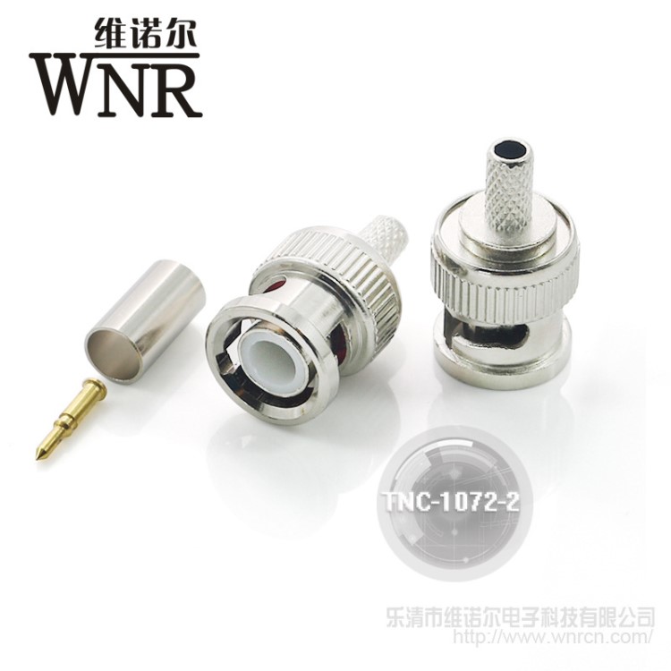 维诺尔 TNC同轴插座 公母转金属接头压接针镀金监控射频连接器