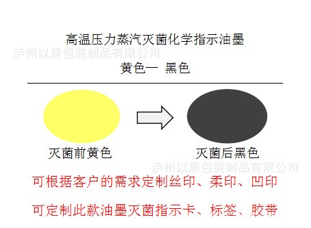 厂家直销高温压力蒸汽化学指示油墨高温变色油墨可定制