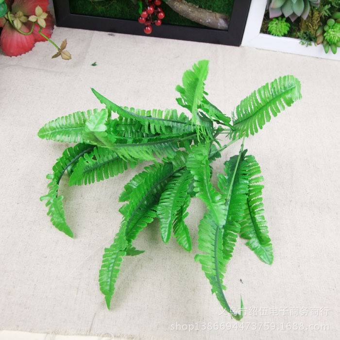 小7头波斯叶 仿真花假花 假草假叶植物墙配材 绿植工程装饰