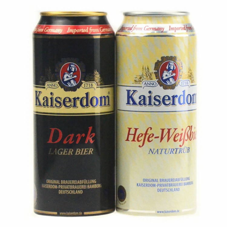 德国啤酒凯撒顿姆啤酒kaiserdom黑白啤酒500ml*24罐/箱