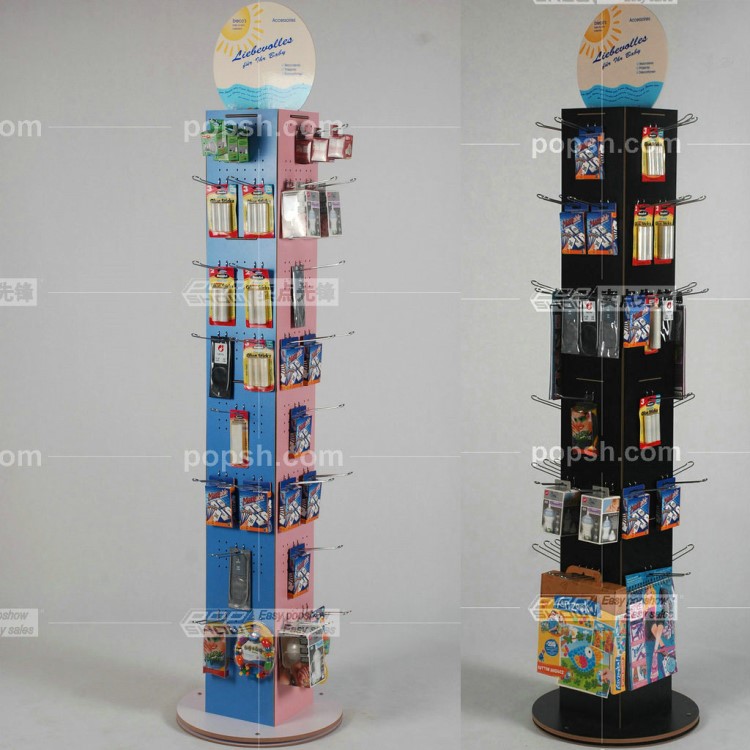 可调节挂钩位置 小产品 密度板 旋转展示架 M8801