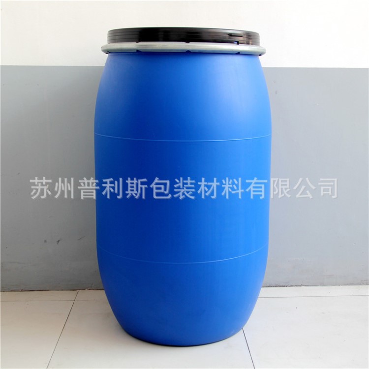 200升开口塑料桶 抱箍桶 200L 工业车间药水化工桶 厂家直销