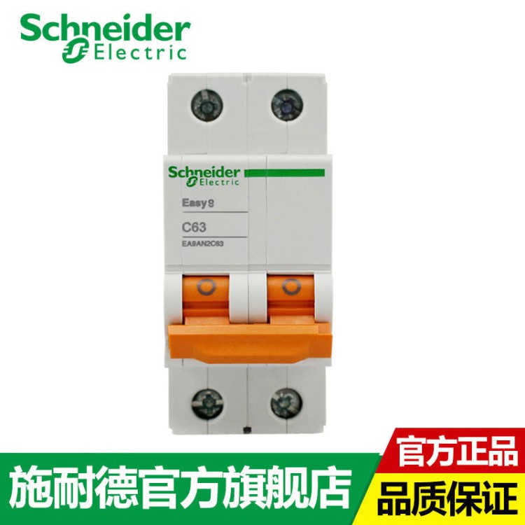 施耐德EA9AN2C63小型断路器2P C63A梅兰日兰家用总闸双极空开