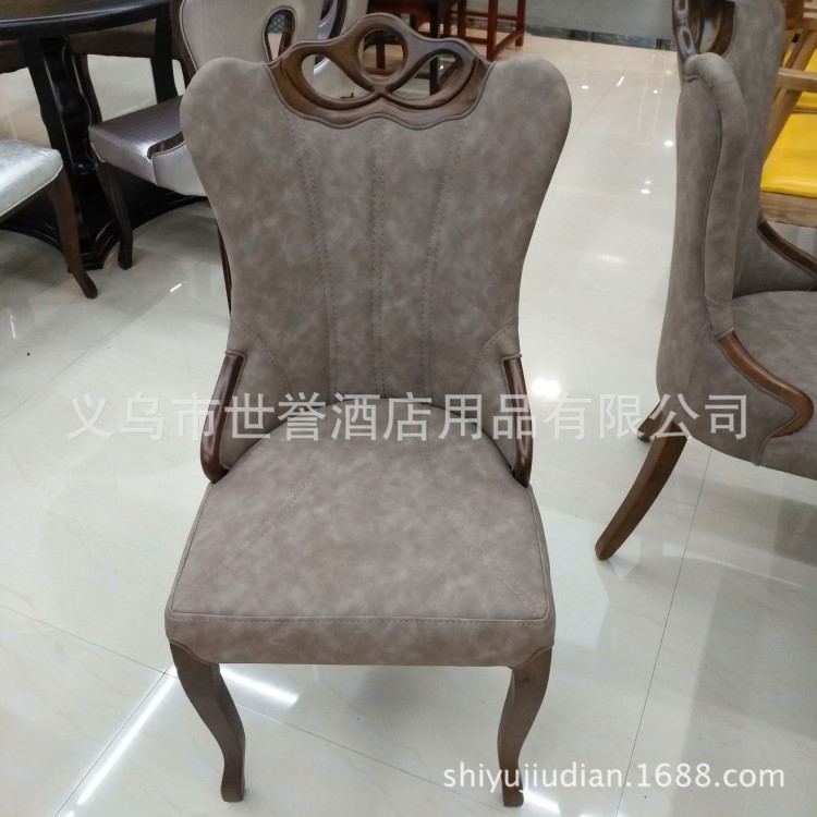 杭州度假酒店餐厅现代家具西餐厅实木椅酒店餐厅桌椅会所包厢桌椅