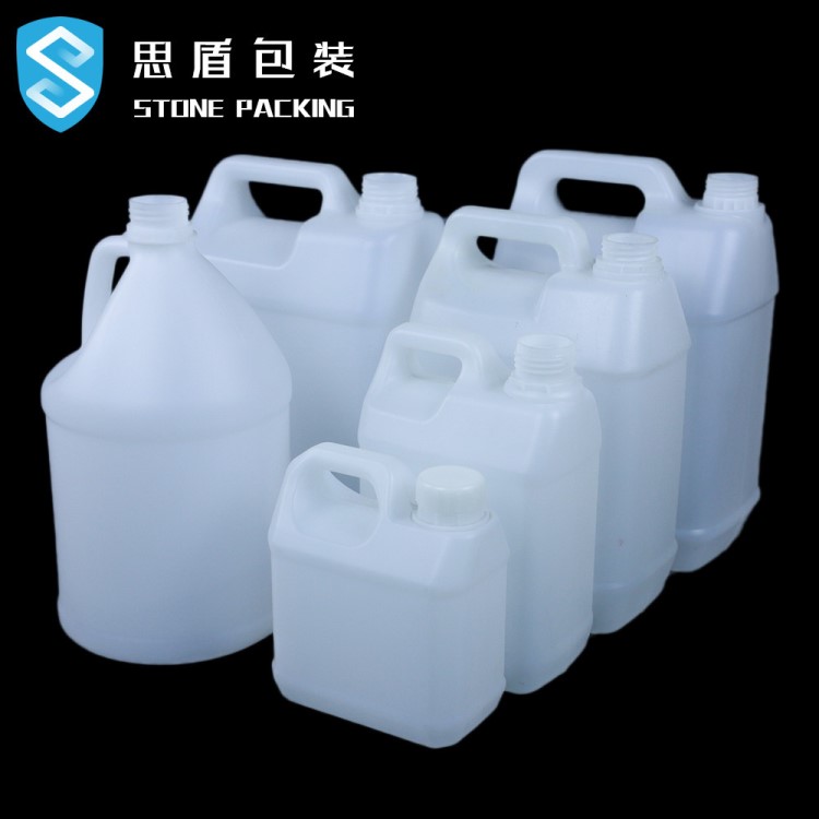 定制2升方塑料桶1L2L4L5L6L奶白色塑料扁罐酒水塑料桶 厂家圆油壶