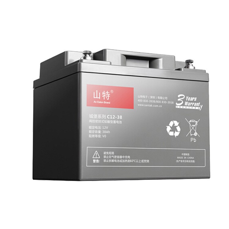 SANTAK/山特ups免维护铅酸蓄电池12V38AH阀控式密闭蓄电池