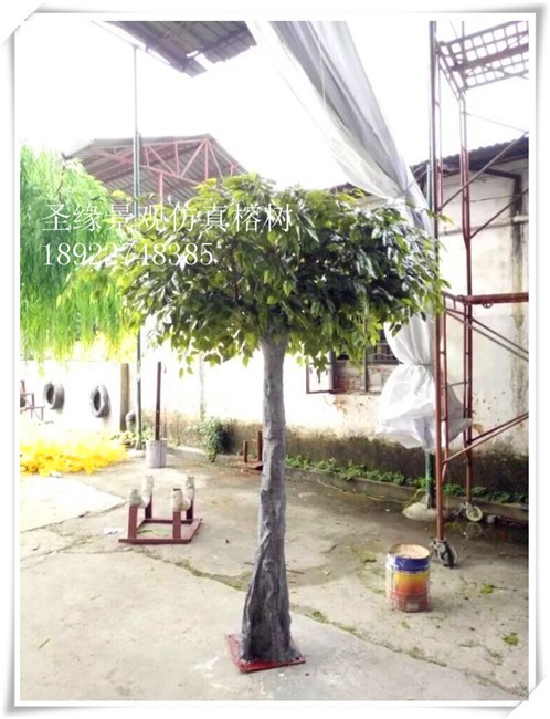 仿真榕树盆景盆栽大型舞台道具酒店绿植物橱窗落地花艺装饰人造树
