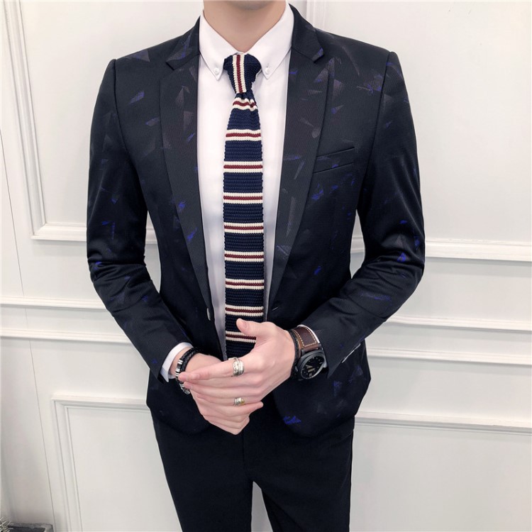 春季外套男士单西韩版修身商务休闲西服青年小西装主持上衣伴郎装