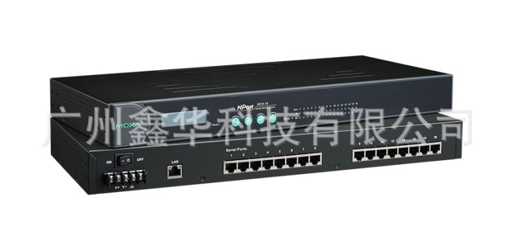 MOXA摩莎NPort 5630-16 16口RS-422/485机架式串口设备联网服务器