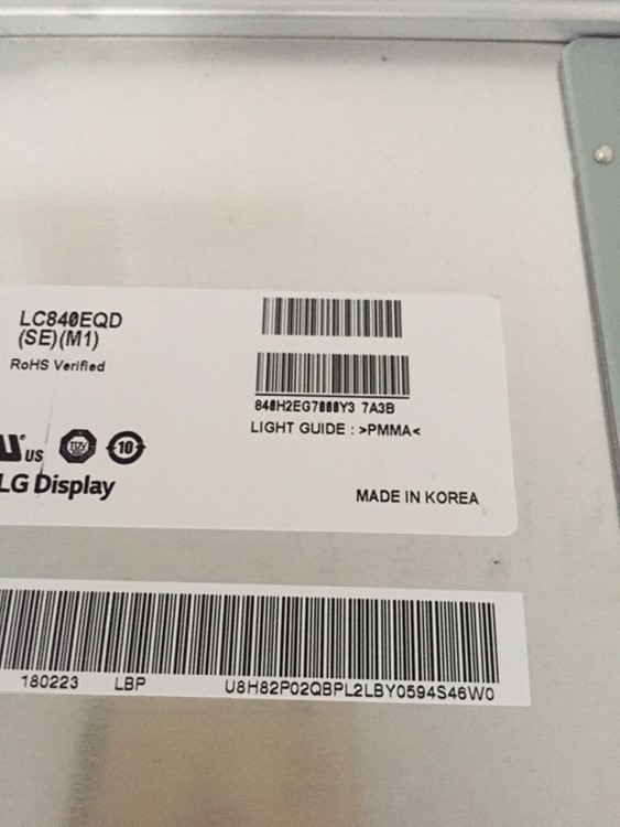 LG全新原包lcd液晶屏84英寸 LC840EQD-SEM1 彩色显示屏tv显示模组