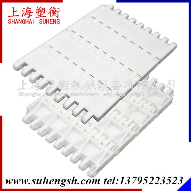 UNI-6100平板型塑料网带 OPB模组网链  PP模块式输送带