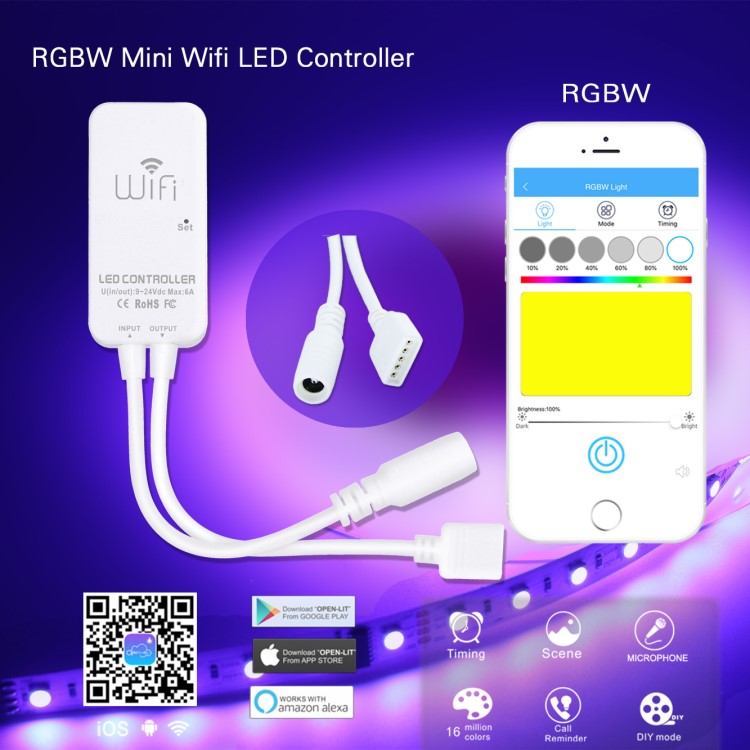 DC9-24 WF-M4 迷你WIFI控制器 RGBW控制器 WIFI控制器 远程控制器