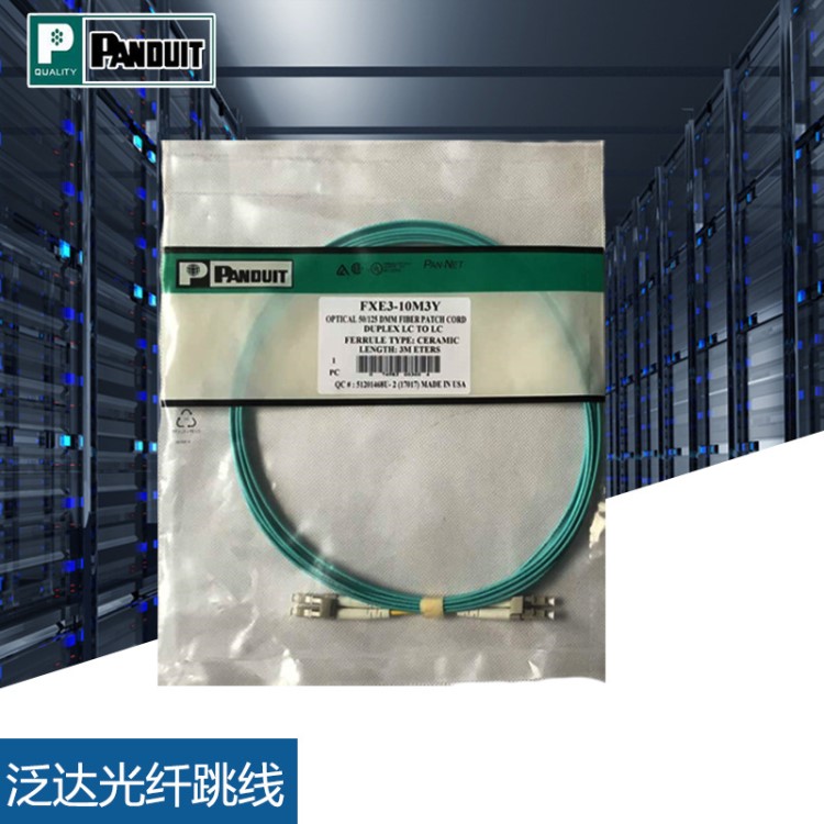 泛达LC-ST单模双芯光纤跳线3米 PANDUIT 9/125&mu;m光纤 F5E3-10M3