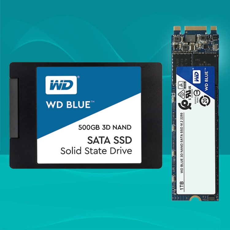 WD西部数据SSD固态硬盘Blue系列 250GB 500G 1T 蓝盘笔记本台式机