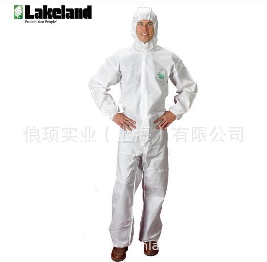 雷克兰Lakeland连体防护服连帽防尘服防喷溅工作服工业清洗防化服