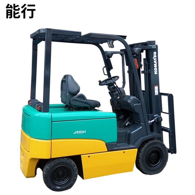 二手2.5吨 小松电动叉车 带旋转式软包夹