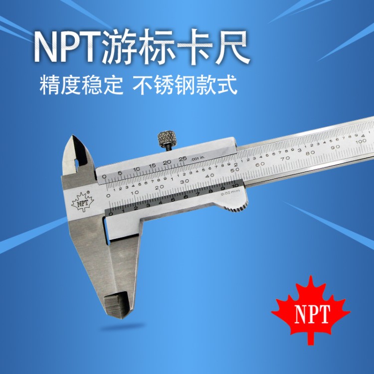 NPT不锈钢闭式金属数字防震游标卡尺 0-150 200 300mm量具