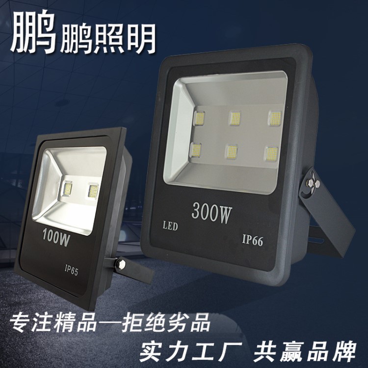 厂房灯车间灯50W100W150W200WLED投光灯防水户外泛光灯广告投射灯