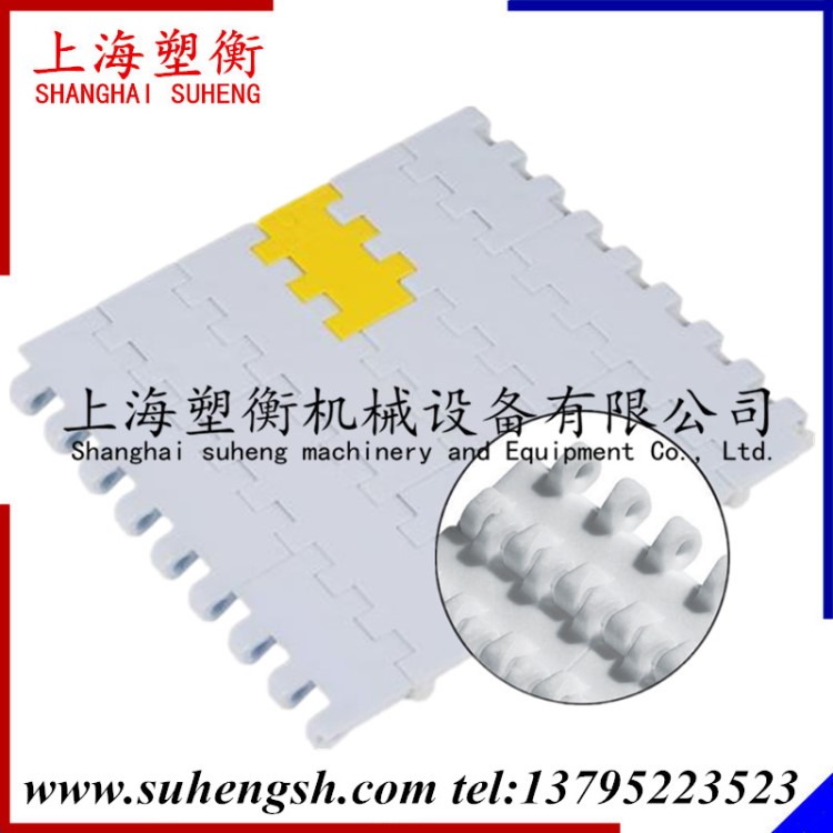 M2510平板网带模块塑料网链S-MPB模组网带鱼肉屠宰加工输送带