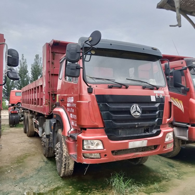出售二手陕汽奥龙前四后八翻斗车 工程自卸车欧曼前四后八自卸车