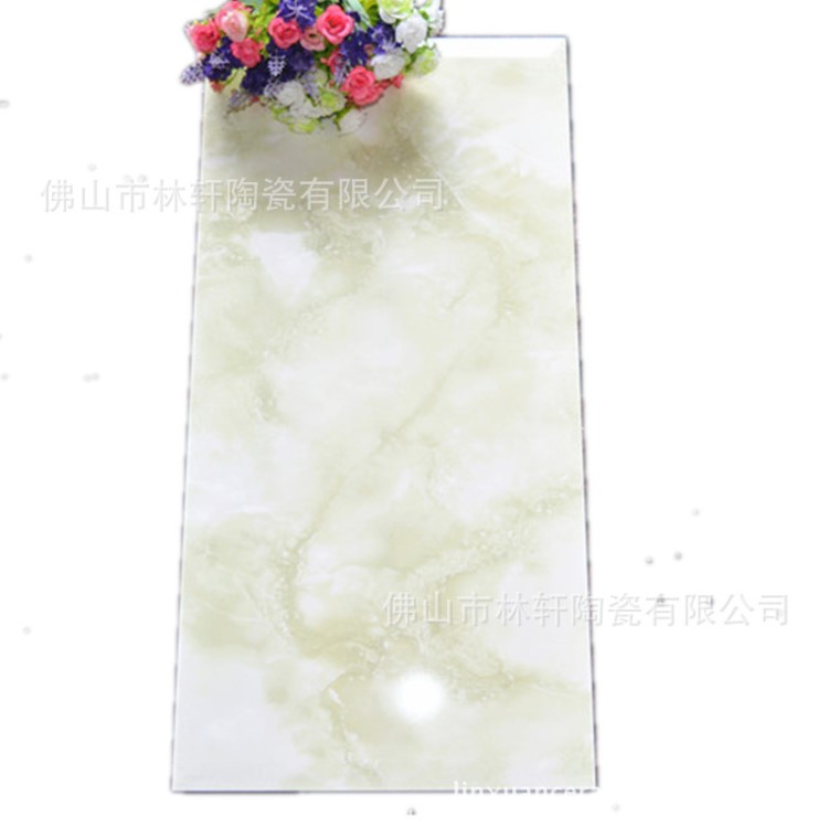 翡翠绿 300*600  厨卫墙砖 喷墨内墙砖 亮光压边瓷砖 瓷片