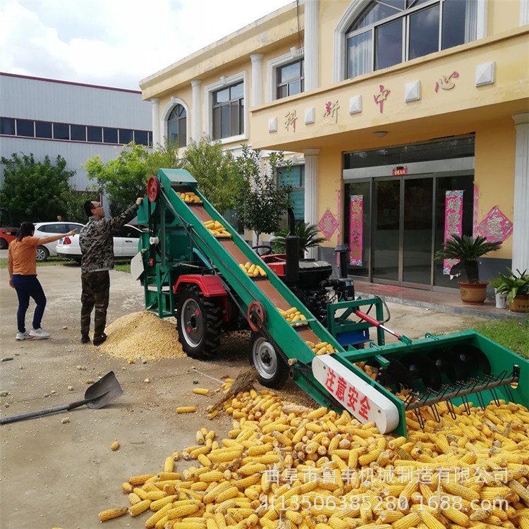 干湿两用自动上料自动装车玉米脱粒机自动扒皮自动装袋苞米脱粒机