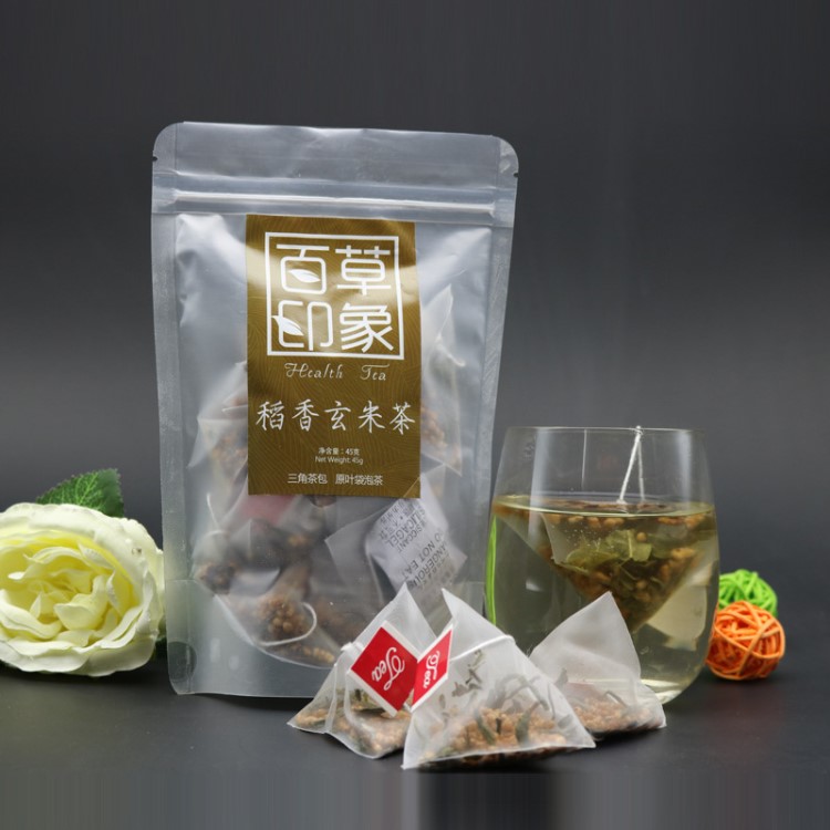 养生茶组合茶 oem贴牌代加工一件代发三角袋泡茶袋装稻香玄米花茶