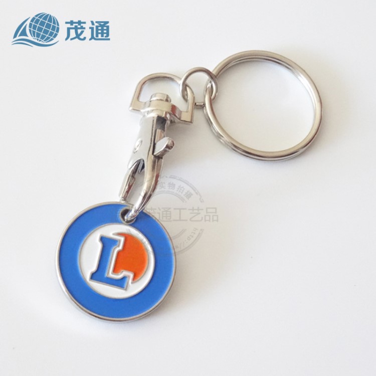 定做金属烤漆代币扣 超市购物币 卡通代币钥匙扣挂件定制