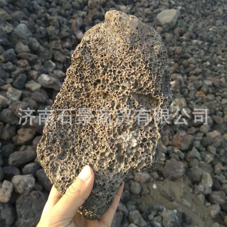 水族器材 造景石 多孔洞天然火山石火山岩水族缸造景园艺黑