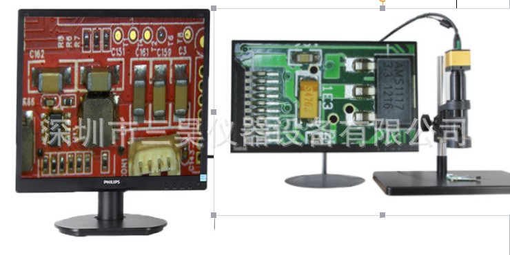 拍照视频检查显微镜 电子IC贴片FPC金手指PCB检测上下光显微镜
