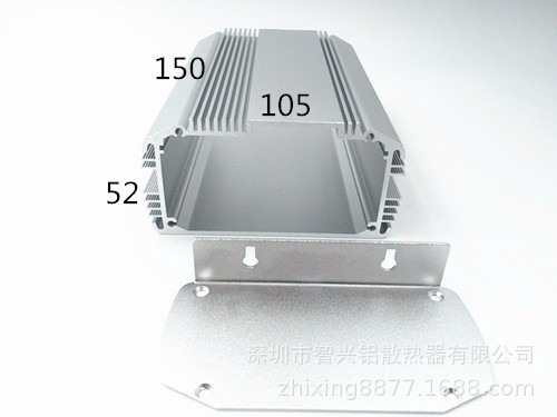 大功率铝型材外壳 整体式外壳 铝壳散热 金线路板壳体105*52-150