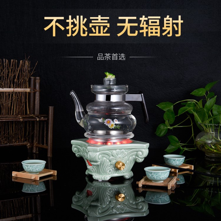 养生罗马柱电茶炉 陶然炉 玻璃煮茶壶烧水壶家用办公茶具礼品