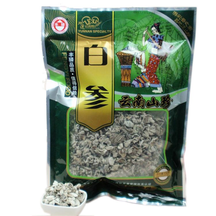 丰驿 白参菌大片干货150g野生裂褶菌白花云南特产食用菌产地直销