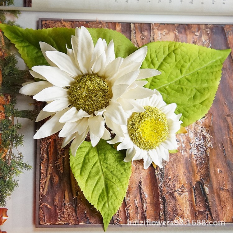 向日葵花头花朵套装 仿真花假花 婚庆家居摄影背景墙手工diy