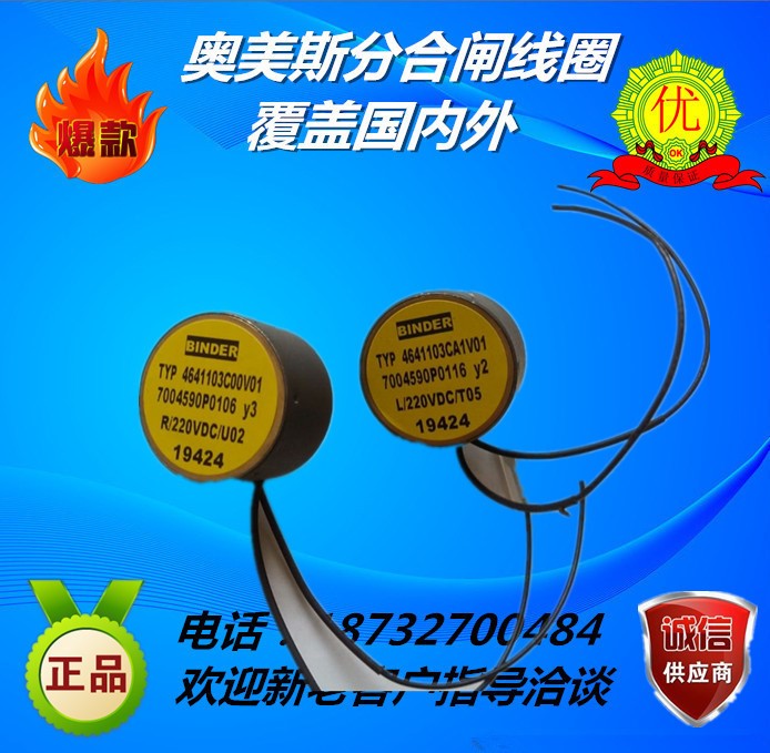 TYP 4641103CA1V01  7004590P0116 y2 VD4分闸线圈