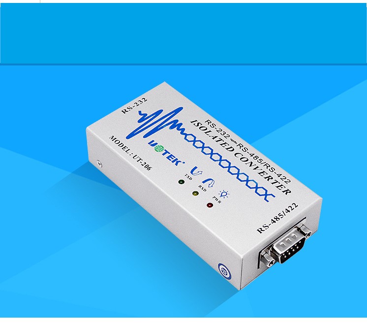 宇泰UT-206 rs232转rs485/422双向转换器串口232转485 带光电隔离