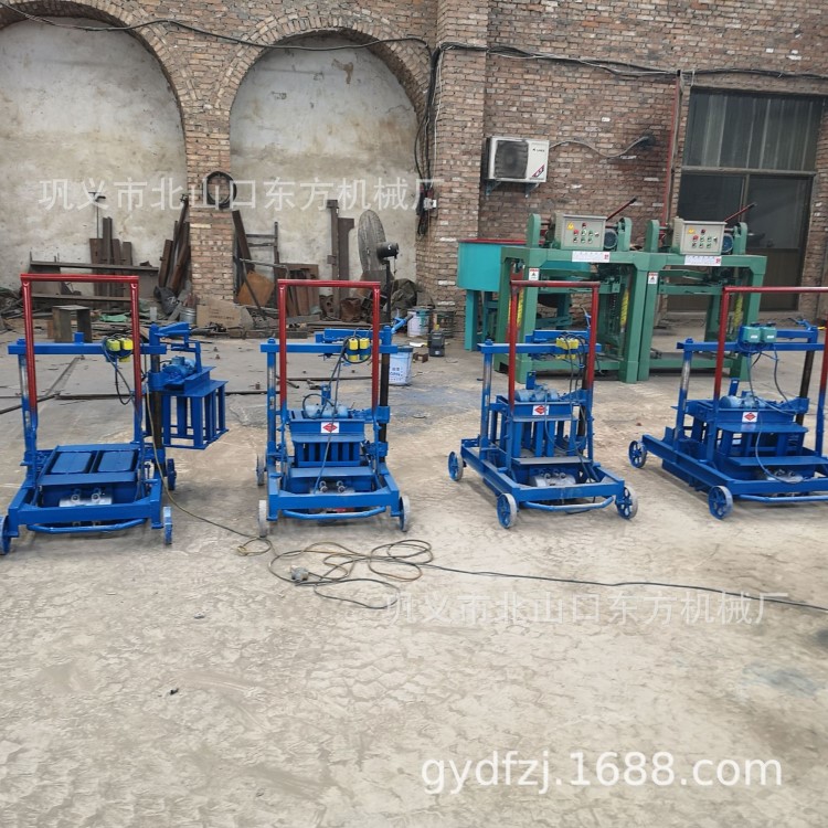 小型移动水泥砖机生产线 移动砌块空心砖机 全自动液压免烧砖机
