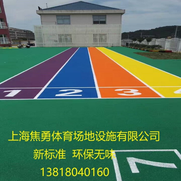 供应德清湖州新昌诸暨嵊州透气型塑胶跑道公园塑胶跑道新标准厂家