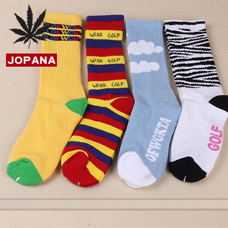 时尚豹纹全棉毛巾袜外贸ODD FUTURE OFWGKTA Gradient Socks 袜子