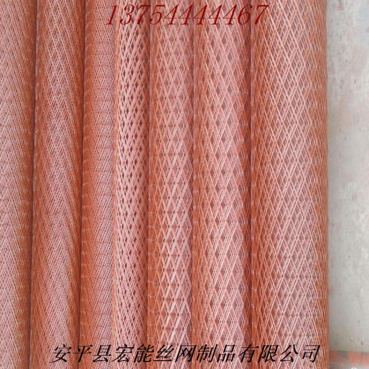 厂家直销钢板网 红色喷漆重型防护围网圈玉米拉伸网