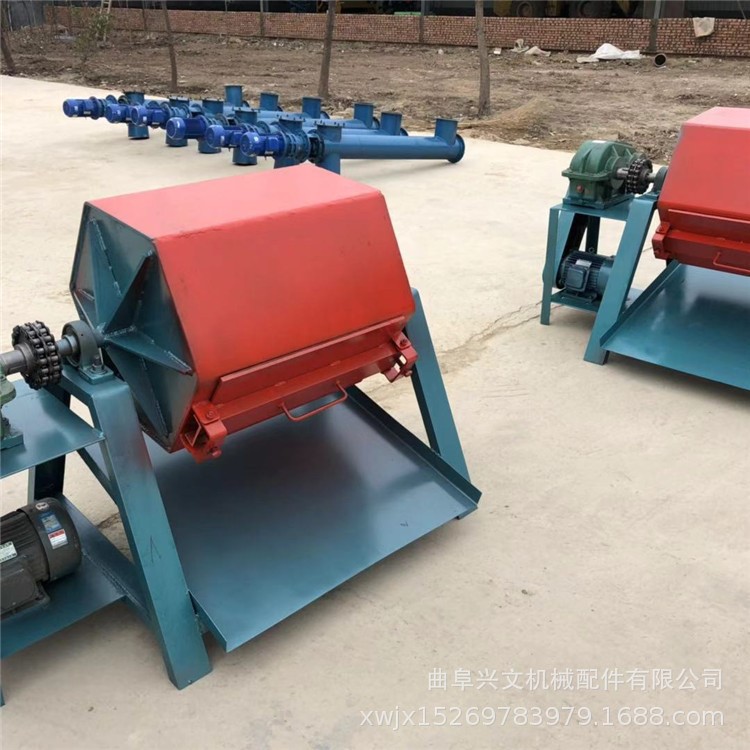 河北铁件去油锈抛光机石头打磨光饰机大型金属件去毛刺滚筒研磨机