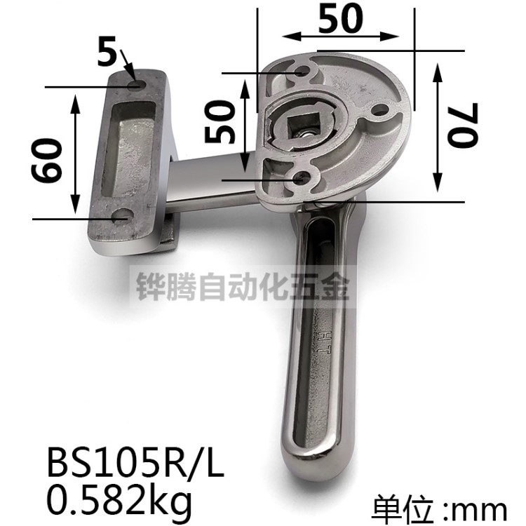 304不锈钢旋转迫紧门扣手越锁越紧密闭门把手真空箱不锈钢拉手