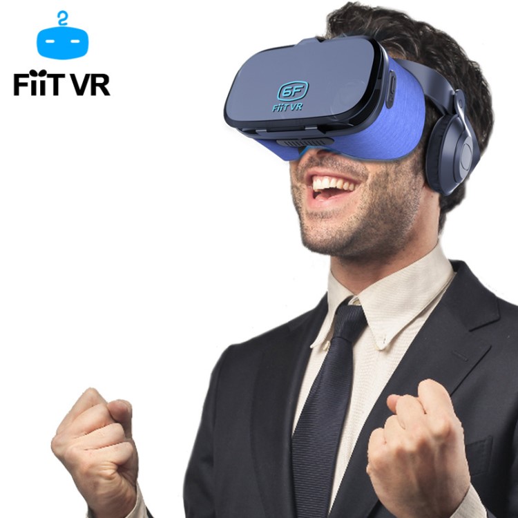 FiiTVR6F高端商务布艺vr眼镜支持定制原厂直销6.0寸手机影院头盔