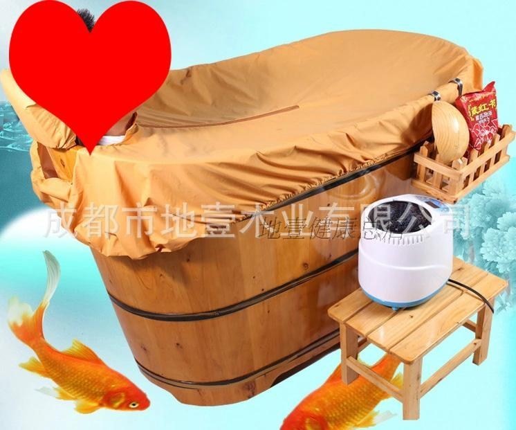 香柏木 松木 橡木浴缸沐浴桶泡澡木桶浴盆 加盖熏蒸 纳米布盖通用