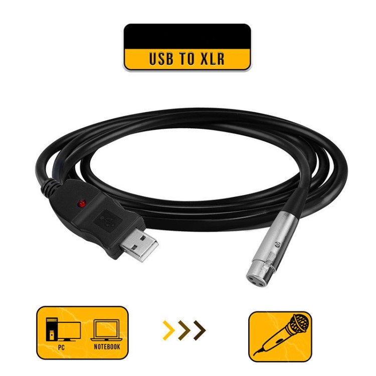 USB MIC CABLE 麦克风线麦克风线 电脑USB转XLR连接线 话筒连接